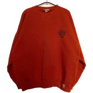 Converse Souvenir Sweatshirt Men XL Orange Las Vegas Jail Heavyweight Oversize